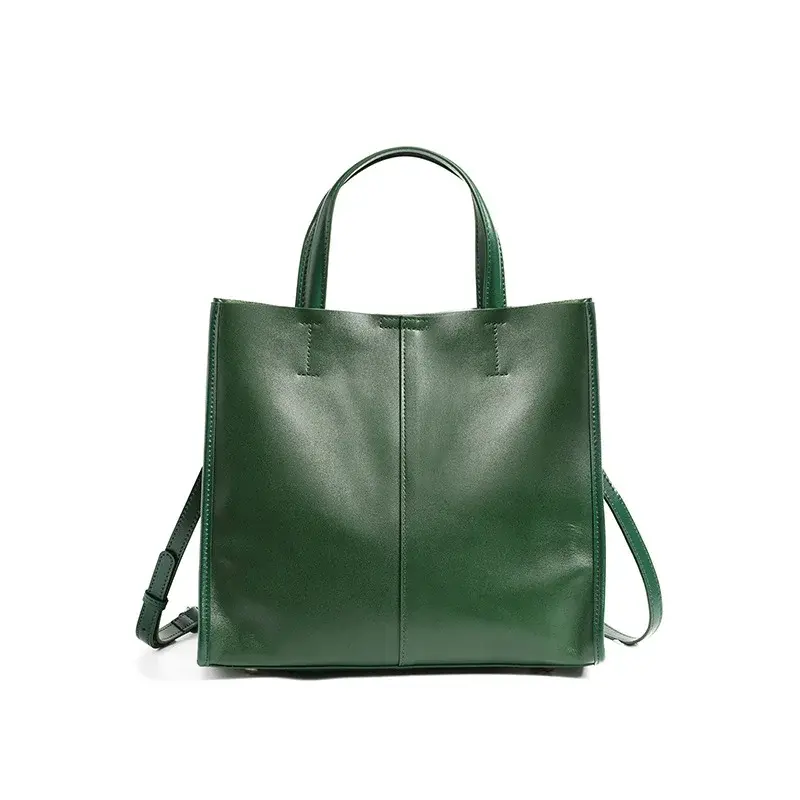 Leather Tote Bag for Women, Genuine First Layer Vegetable-Tanned Leather, Large Capacity, Fashionable and Versatile Handbag image 9