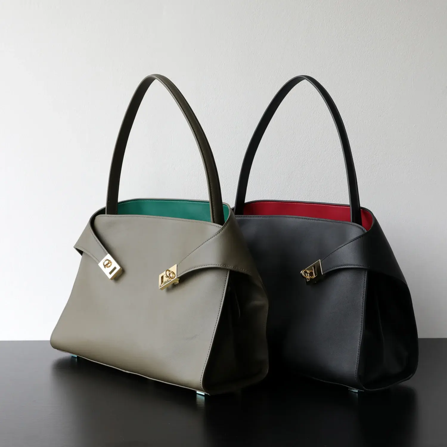 Luxury Genuine Leather Tote Bag for Women, Large Capacity, Top-Grain Cowhide, Handheld Shoulder Bag, HUG Style image 3