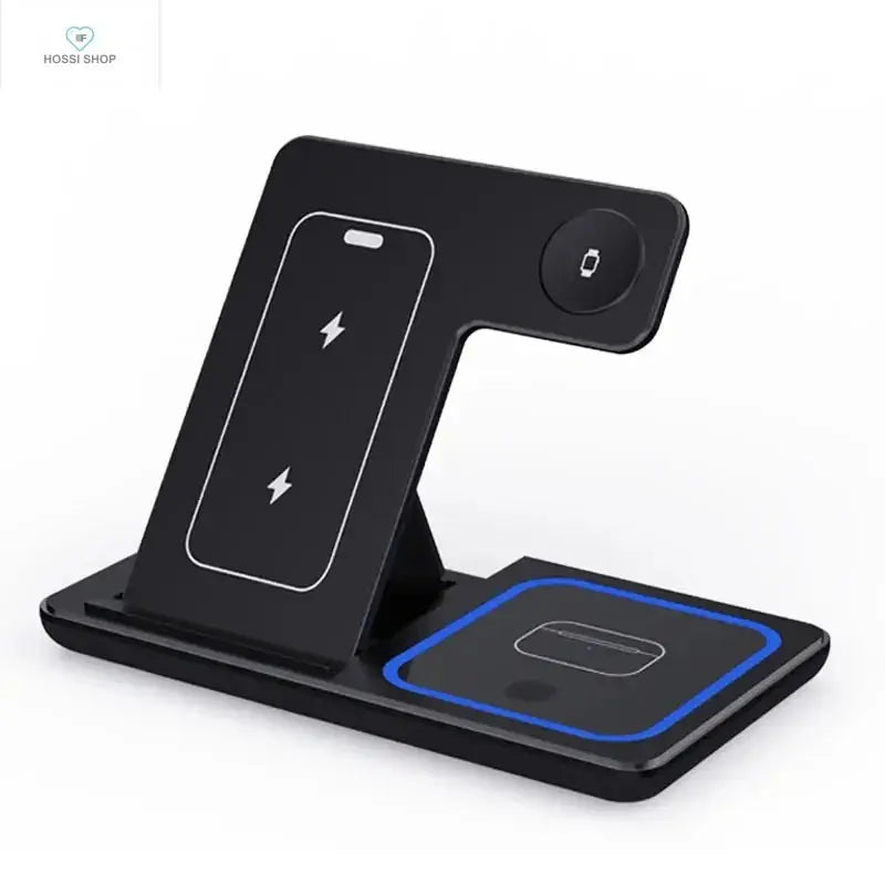 15W 3 In 1 LED Fast Wireless Charger Stand Foldable Charging Station For Smart Phone 15 14 13 12 11 IWatch 9 8 7 6 5 Airpods Pro Opansten Factory Store