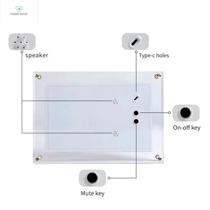 Acrylic Digital Photo Frame 5/7 Inch Motion Video Frame 3Life Store