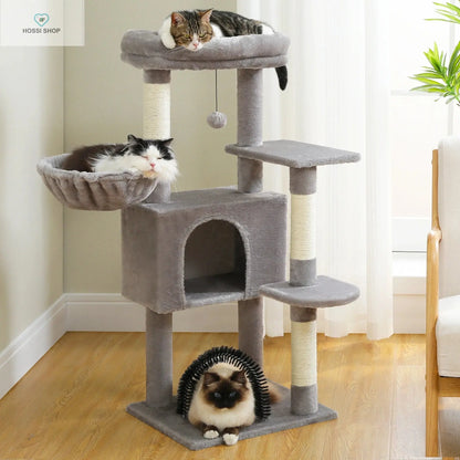 Cat Tree with Toy Cat Tower condo for Indoor Cats Cat House with Padded Plush Perch Cozy Hammock and Sisal Scratching Posts hossi shop