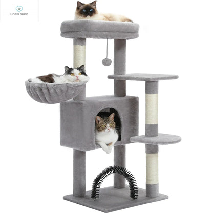 Cat Tree with Toy Cat Tower condo for Indoor Cats Cat House with Padded Plush Perch Cozy Hammock and Sisal Scratching Posts hossi shop