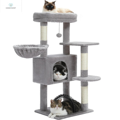 Cat Tree with Toy Cat Tower condo for Indoor Cats Cat House with Padded Plush Perch Cozy Hammock and Sisal Scratching Posts hossi shop