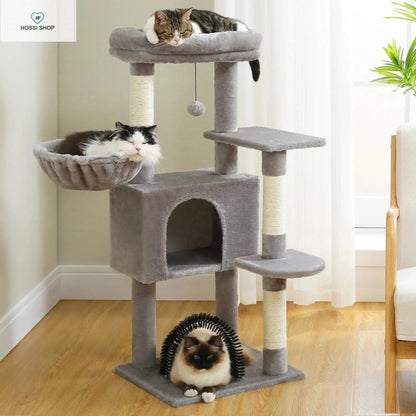 Cat Tree with Toy Cat Tower condo for Indoor Cats Cat House with Padded Plush Perch Cozy Hammock and Sisal Scratching Posts hossi shop