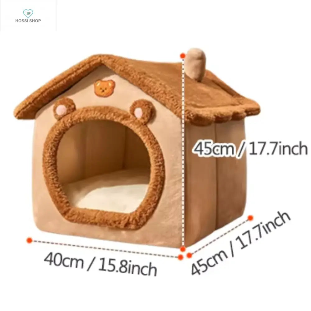 Foldable Indoor Winter Cat House - Cat & Small Dog Warm Bed S/M/L Just A Store