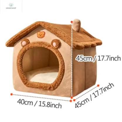 Foldable Indoor Winter Cat House - Cat & Small Dog Warm Bed S/M/L Just A Store