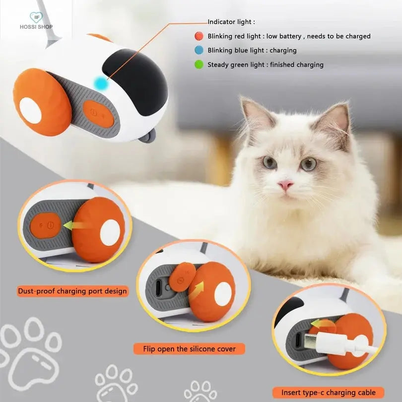 Interactive Cat Chase Toy - USB-Powered Remote Control Sports Car XJ Home Pets Garden Store