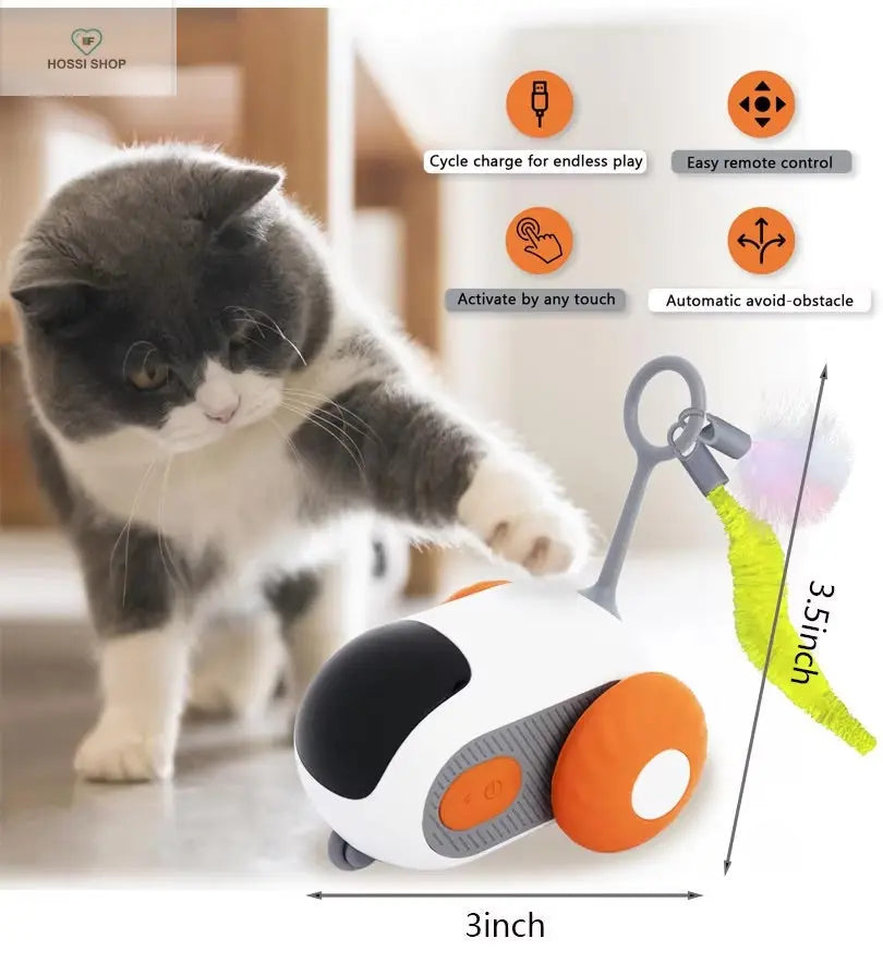 Interactive Cat Chase Toy - USB-Powered Remote Control Sports Car XJ Home Pets Garden Store