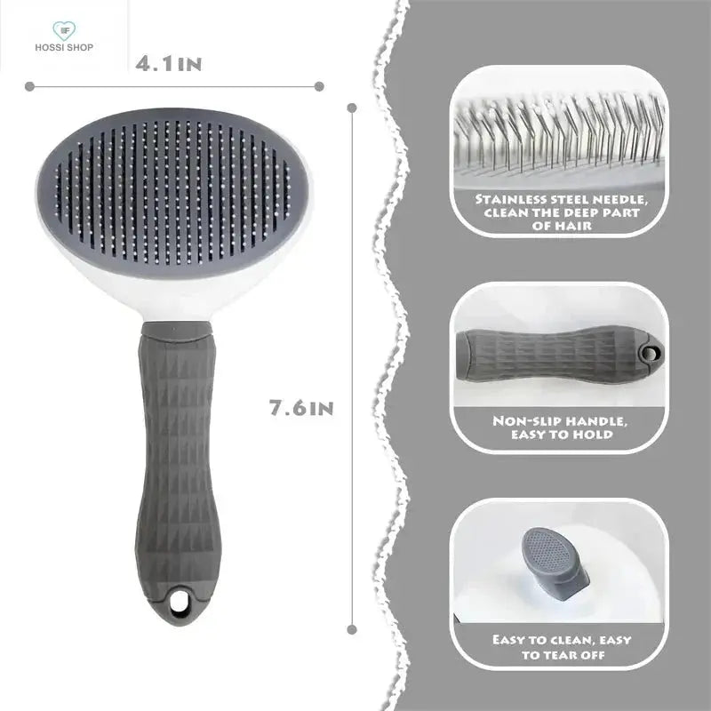 Self-cleaning Pet Hair Remove Comb Cat Slicker Brush Pet Hair Removal Comb For Cats Grooming Brushes Dog Combs Cat Accessories Couples Pet Store