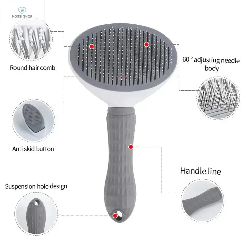 Self-cleaning Pet Hair Remove Comb Cat Slicker Brush Pet Hair Removal Comb For Cats Grooming Brushes Dog Combs Cat Accessories Couples Pet Store