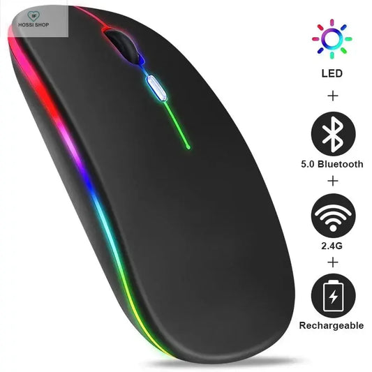 Smooth Wireless Mouse RGB Bluetooth Mice Small Bee Tec Store