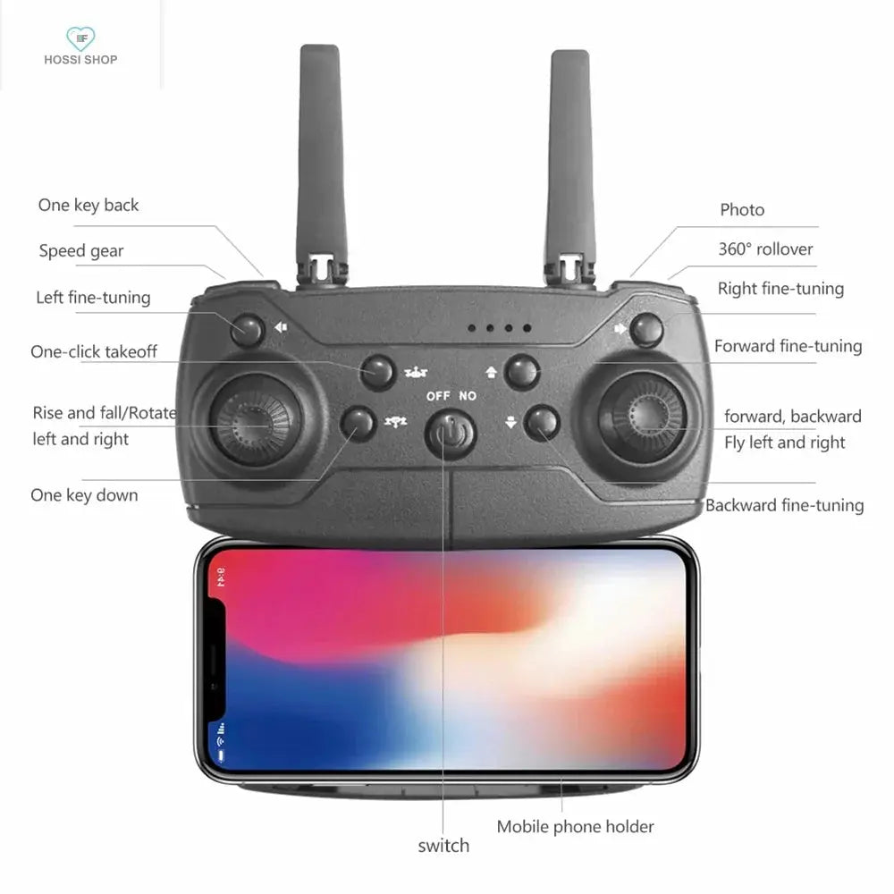 The new E88 professional drone WIFI FPV wide-angle HD 4K 1080P camera height hold foldable quadcopter children's gifts toys HK AMOLED Series Watch Store