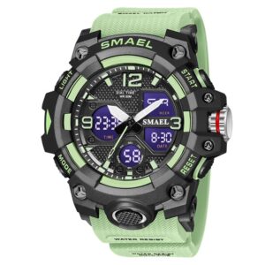Mint Green round dial sports watch