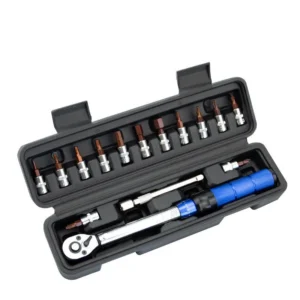 15-Piece Bike Torque Wrench Set, High Precision Preset Torque 2-24Nm Adjustable Ratchet with 1/4 Inc