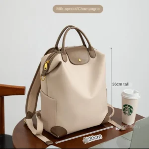 Nylon backpack for business travel shown from the front angle