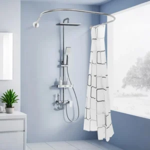 U Shape Retractable Shower Curtain Rod 0.9–1.3m