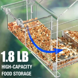 Outdoor Window Bird Feeder – Transparent Birdhouse