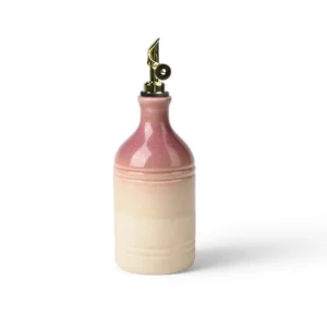 Ceramic Olive Oil Bottle with Spout – Retro Green