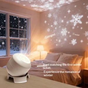 LED snowflake projection light - LED Snowflake Projection Light - Indoor Christmas Decor