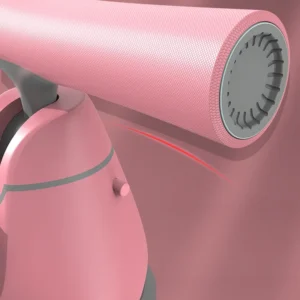 A woman performing a sit-up with the suction abdominal trainer attached to her feet
