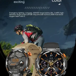black smart watch with clear display